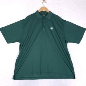 UltraClub Polo Shirt Men 2XL Short Sleeve Performance Green Golf Athletic Casual